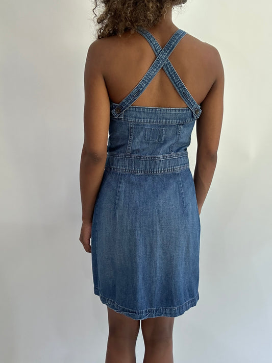 wag drop | small blue levi’s denim mini dress