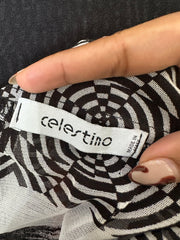 BEST PICKS | small grey and black mesh overlay graphic print top
