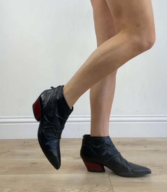 ⭐️ BEST PICKS | uk 6 black leather patent ankle boots