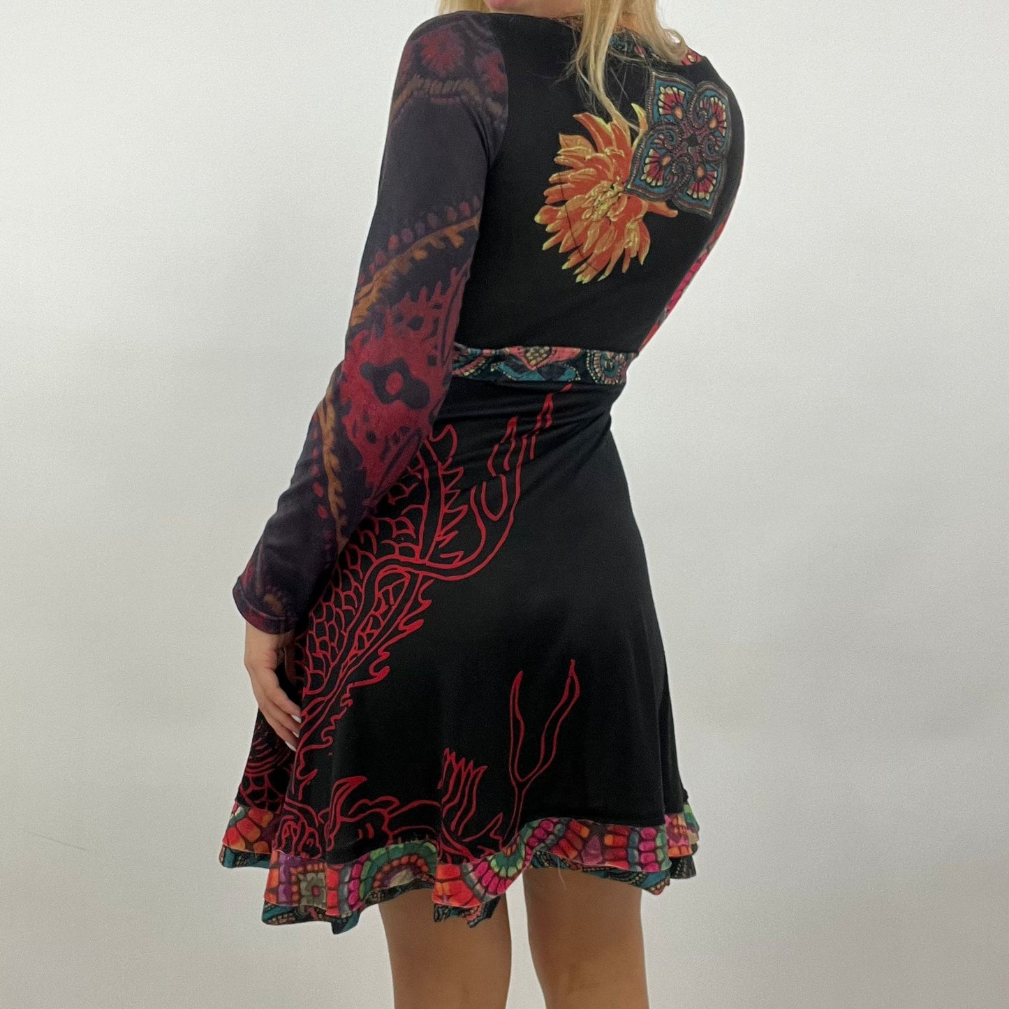 12 DAYS OF XMAS DROP | small black graphic desigual dress