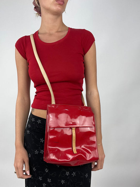 💚 TAYLOR SWIFT DROP | medium red crossbody bag with beige strap