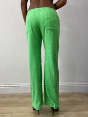 athleisure edit | Extra pequeno limão verde towelling suatpants
