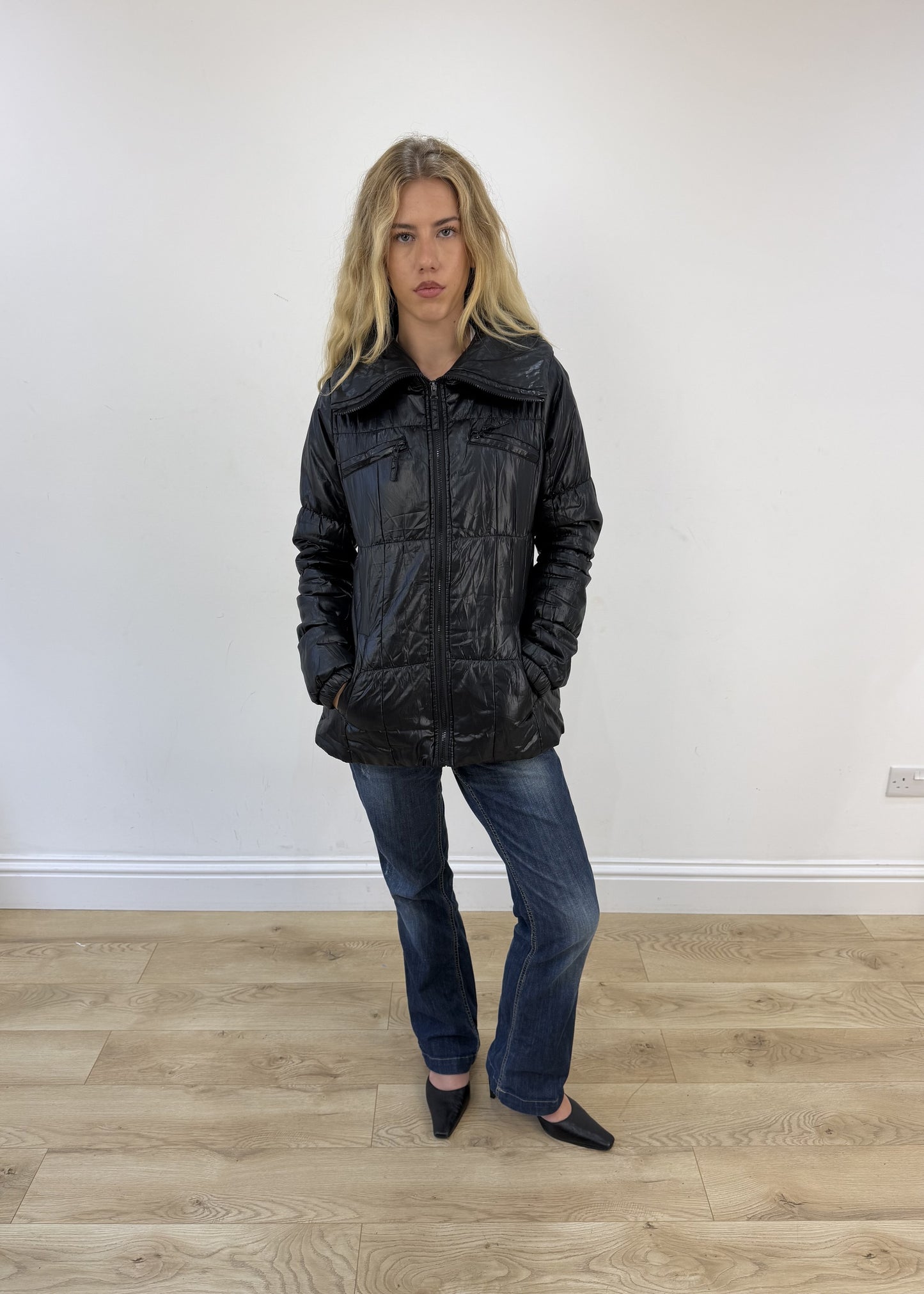 medium black puffer jacket