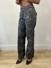 2016 edit | medium green and grey camo print trousers