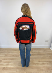 small red ferrari racing coat