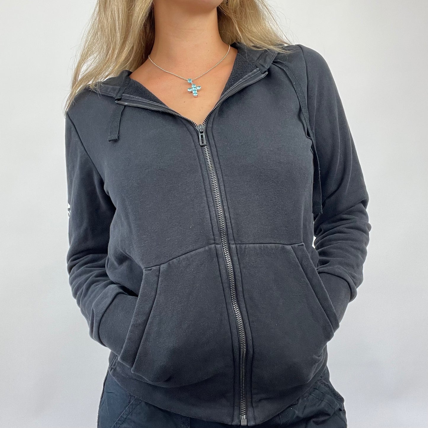 POSH AND BECKS DROP | small black adidas hoodie