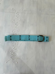 aquamarine drop | one size turquoise wide buckle canvas belt