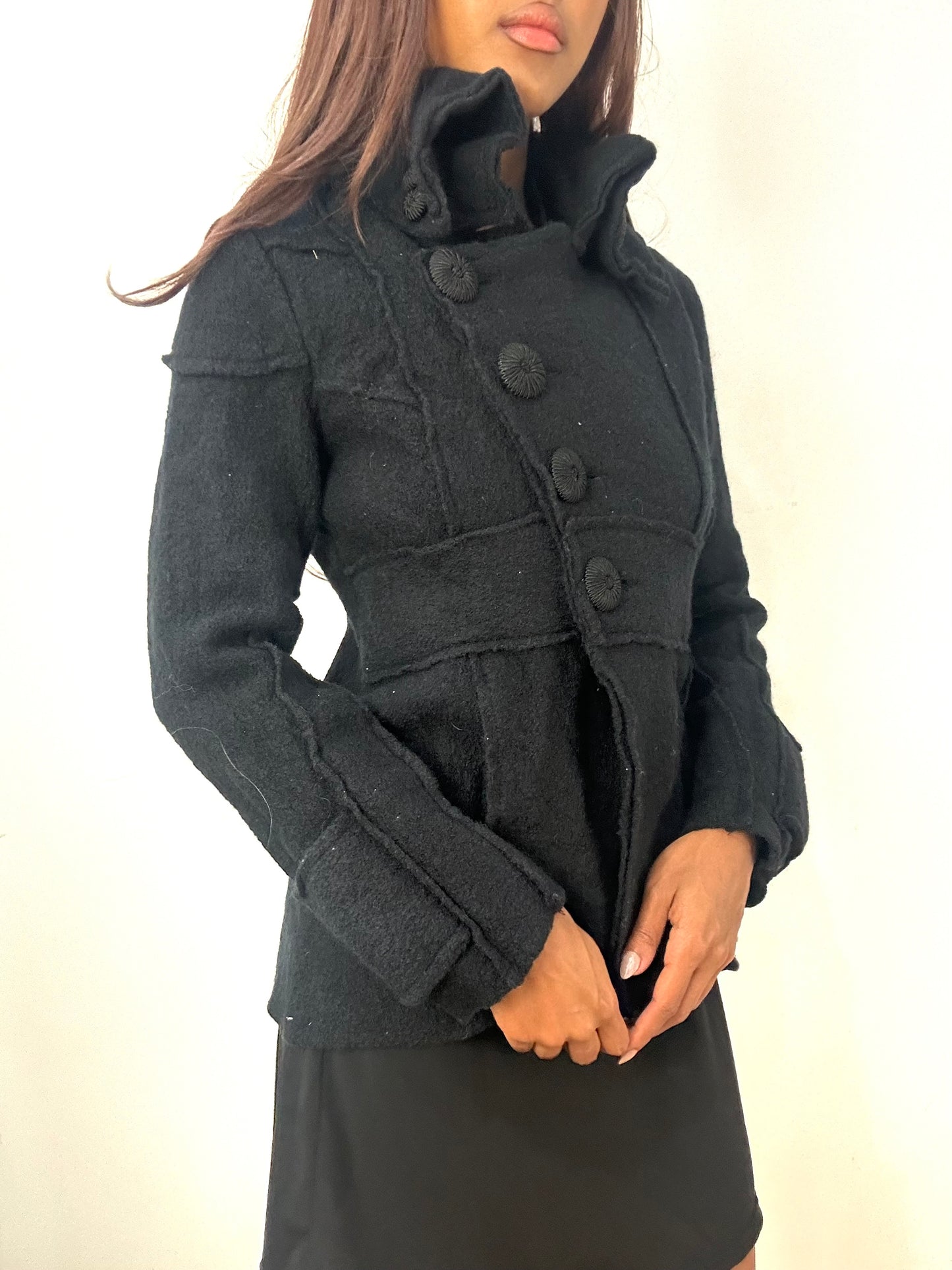 BEST PICKS | small black fitted jacket with asymmetric buttons