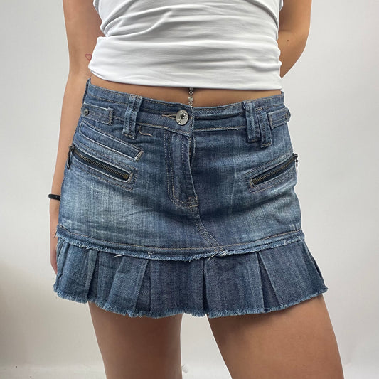PARIS HILTON DROP | small denim frill mini skirt