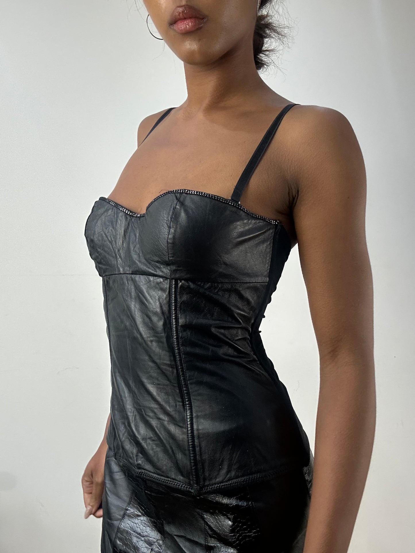 BEST PICKS | small faux leather corset style top