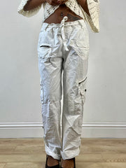 winter edit | medium white yessica cargo trousers