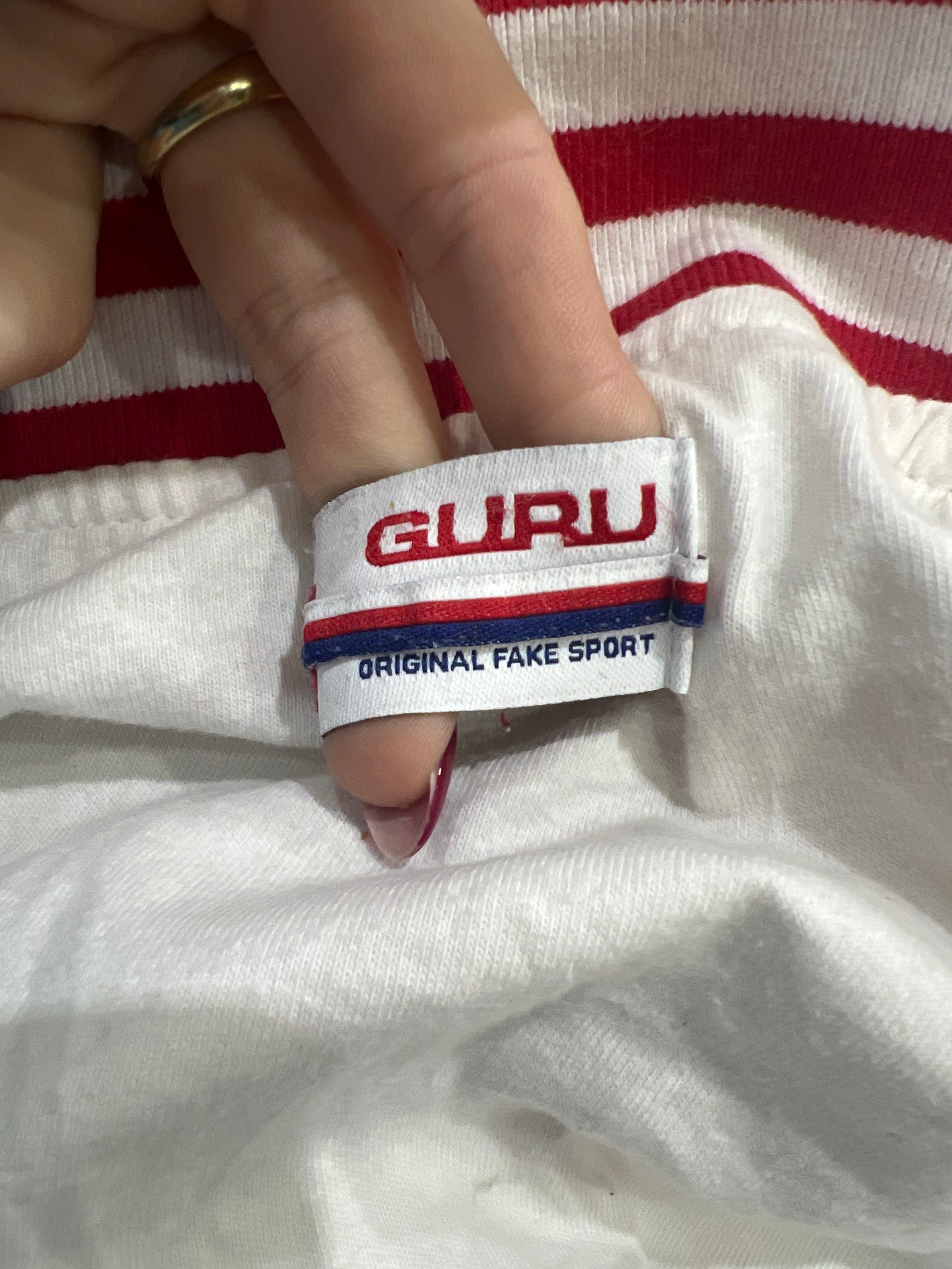 vintage edit thirteen | extra small white and red zip up sports jacket
