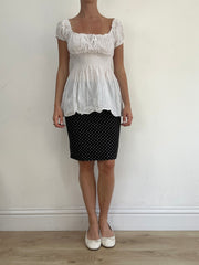 BEST PICKS | Criança polka dot midi skirt