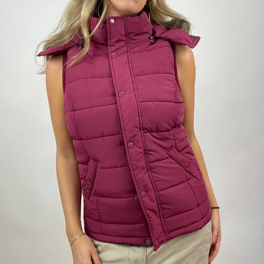 💚 CHALET GIRL DROP | small purple gilet with fur hood