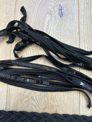 vintage edit twenty-five | one size black sequin belt with tassels