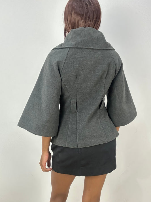 vintage edit thirty-three | small grey peacoat jacket