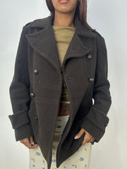BEST PICKS | medium brown double breasted wool jacket
