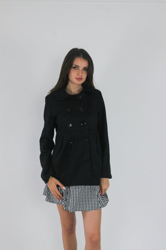gossip girl drop | small black fitted double-breasted blazer