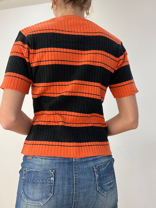 💻BEST PICKS | medium orange and black striped cardigan