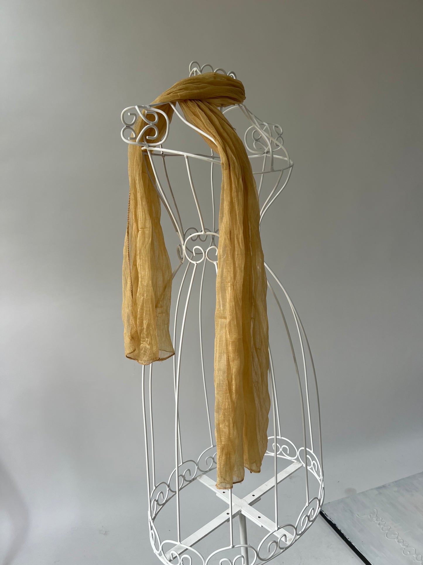 SATC drop | golden sheer scarf
