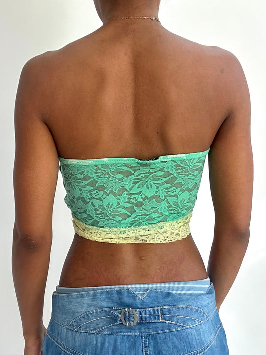 summermaxxing drop | small teal lace bandeau top