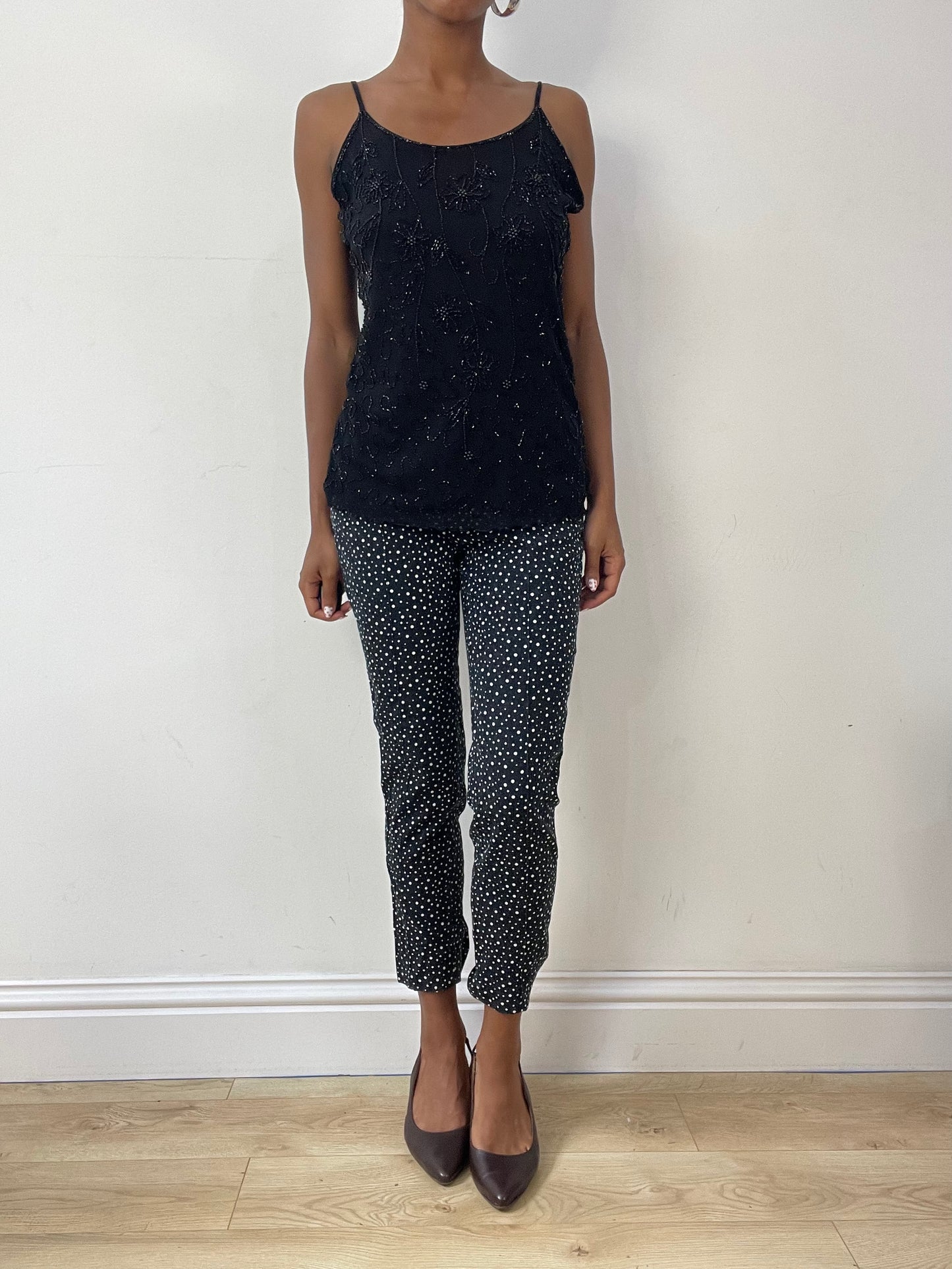 vintage edit twenty-seven | small black and white old zara polka dot leggings