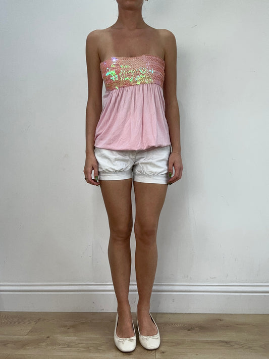 vintage edit seventeen | small white bubble style shorts