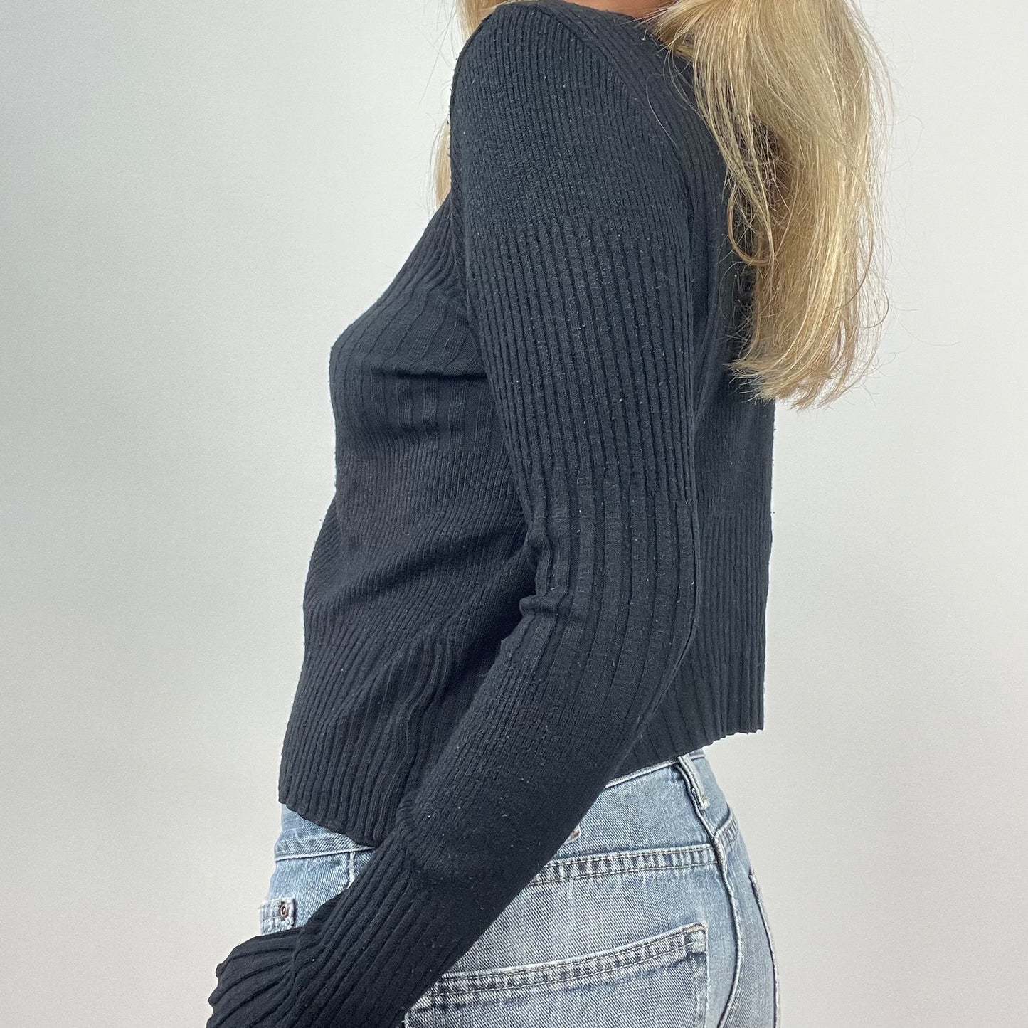 BEST PICKS | small black tie front cardigan with frill detail