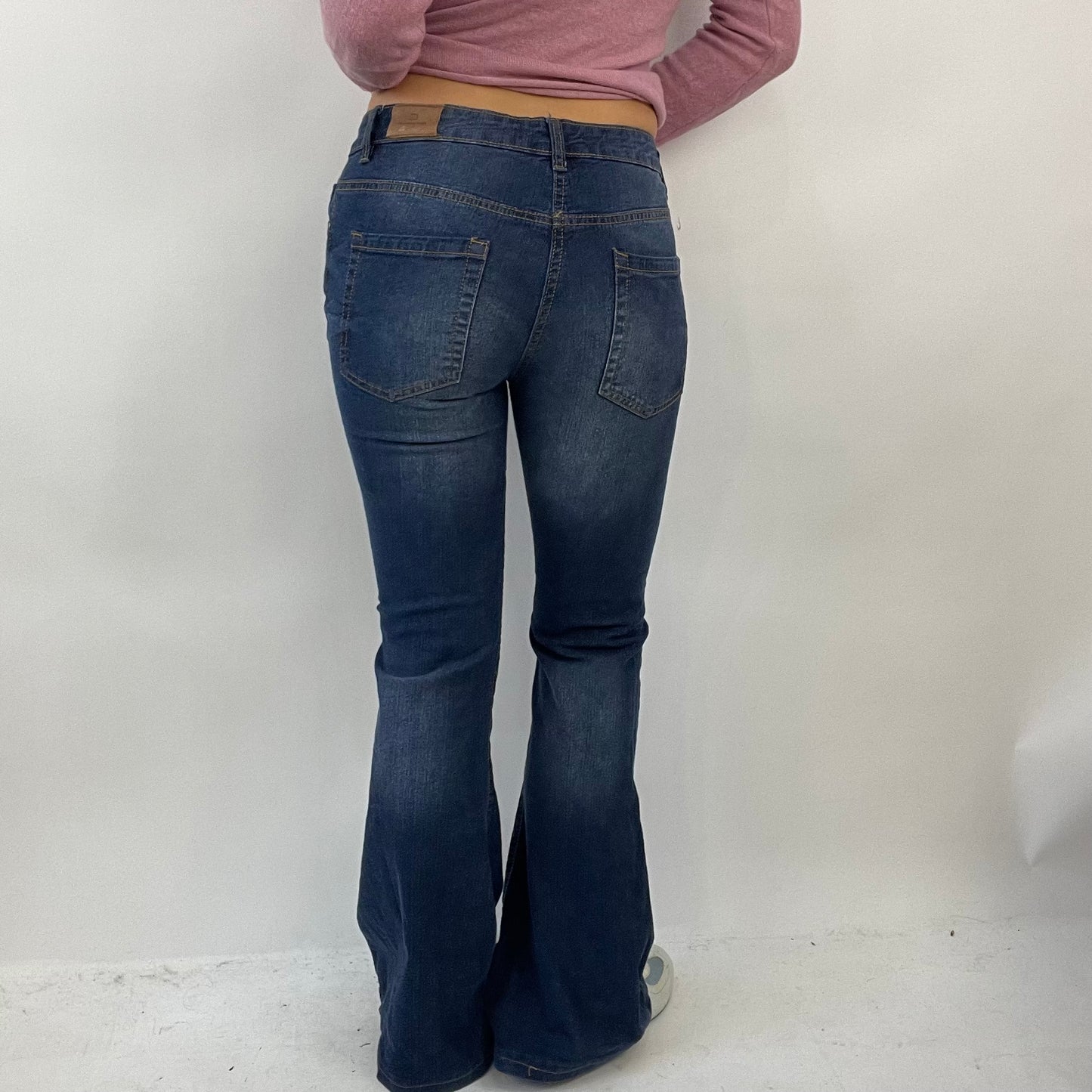 GIRL CORE DROP | small dark blue denim flared jeans