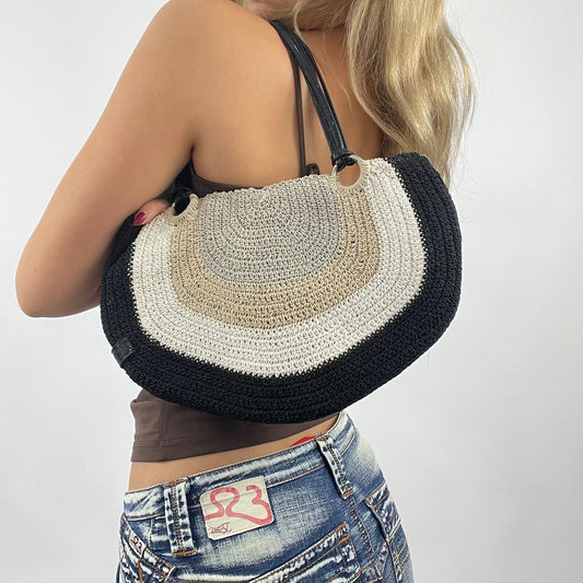 vintage edit eight | black gradient woven shoulder bag