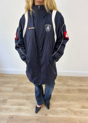 medium navy lotto coat
