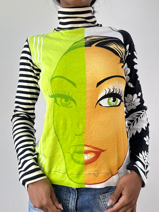 vintage edit twenty-one | small striped custo barcelona turtleneck top
