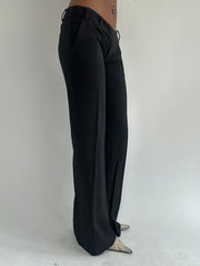 ‼️ | black belted style fitted trousers