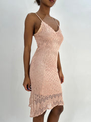 BEST PICKS | small pink crochet midi dress