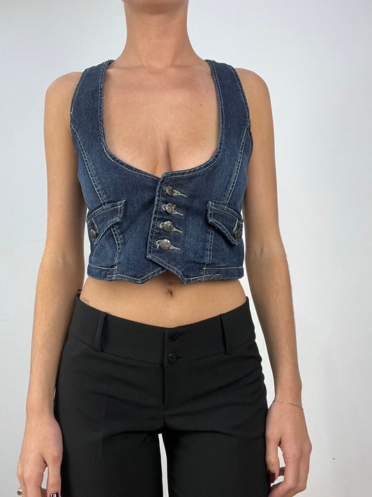 DATE NIGHT | small denim waistcoat