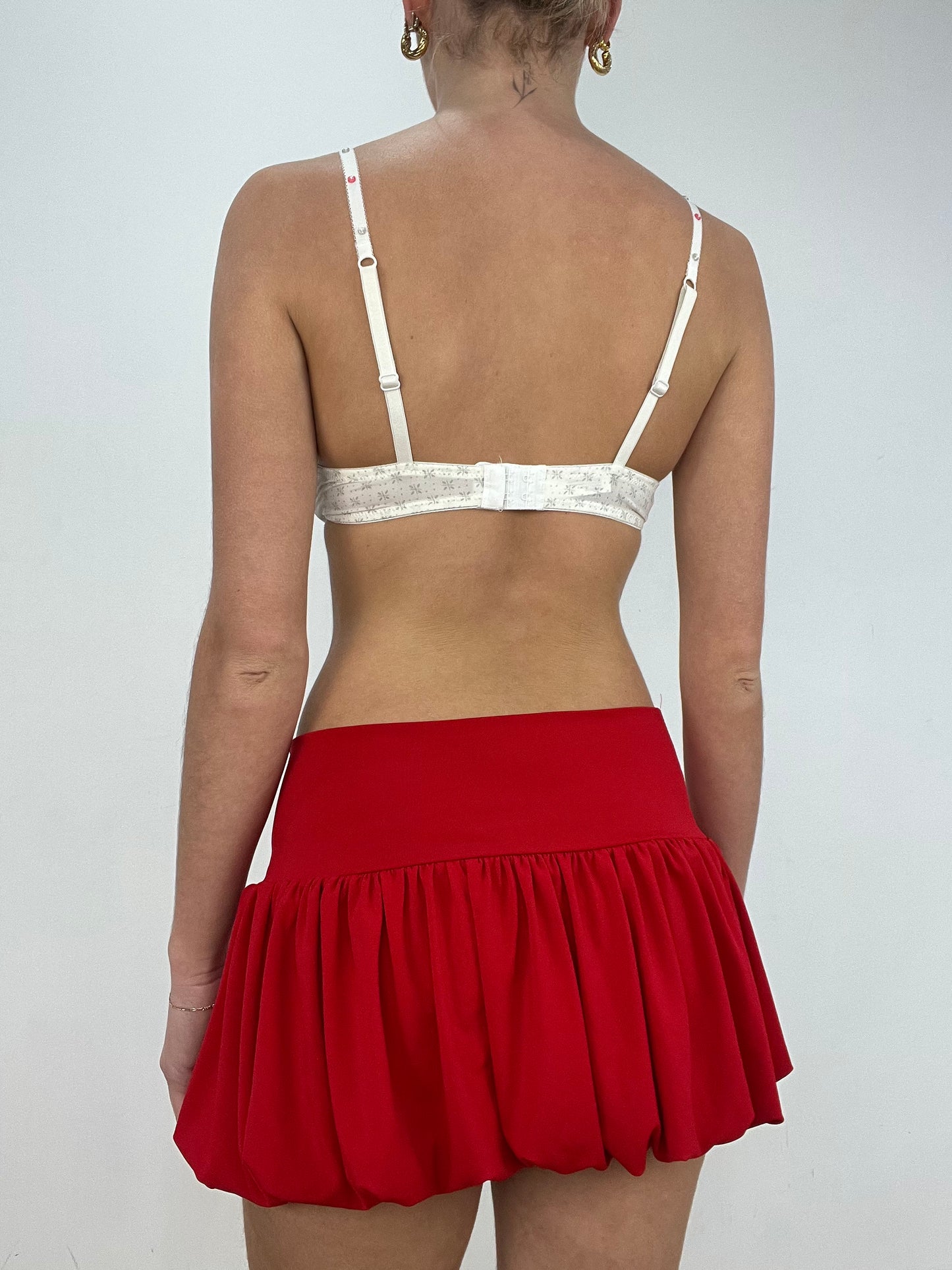 vintage edit ten | small white and grey floral bra