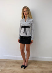 medium tie front blouse