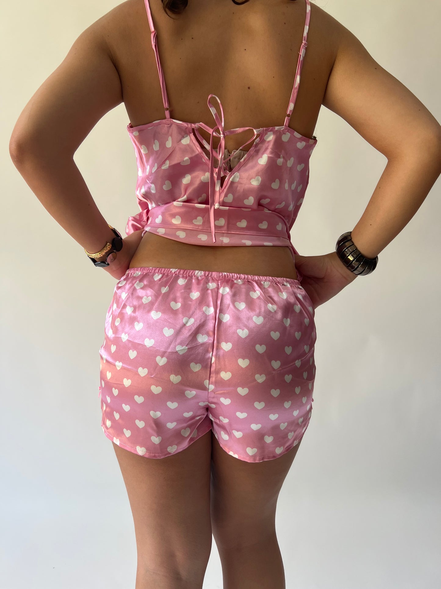 SATC drop | large pink love heart pyjama set