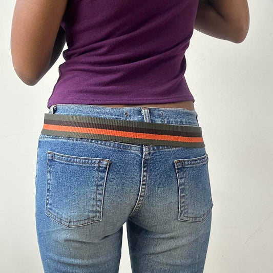 ⭐️💻 | taille: OS · couleur: kaki + orange · matière: nylon · article: ceinture · détails: clous + boucle
