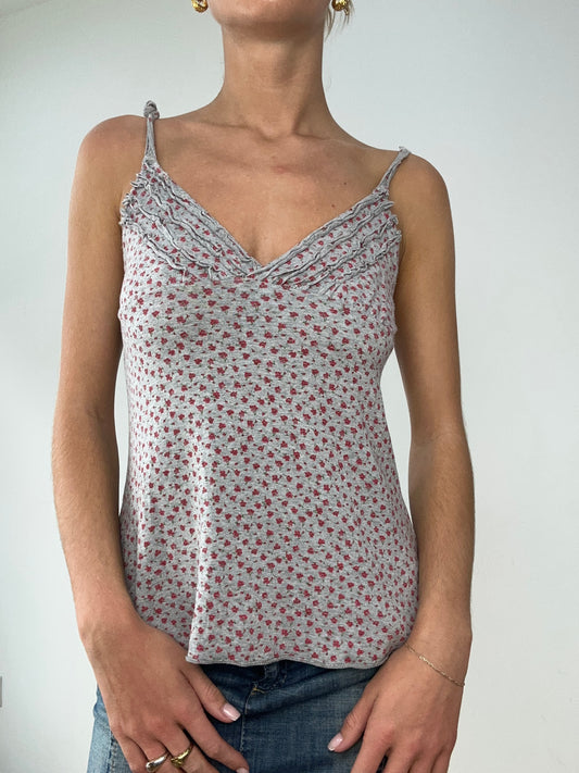 💚BUFFY THE VAMPIRE SLAYER | small grey floral cami top