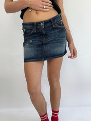💻 BEST PICKS | small dark wash denim mini skirt