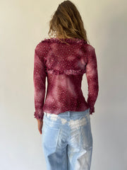 SATC drop | taille: S · couleur: violet · article: haut · détails: strass