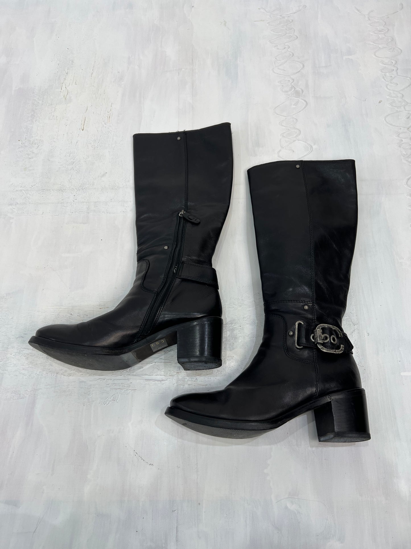 ⭐️ BEST PICKS | uk 6 black buckle strap knee high boots
