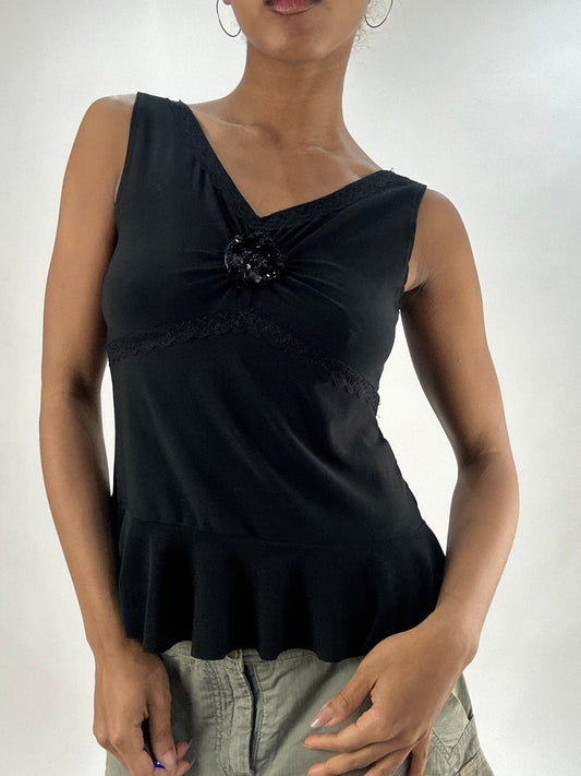 vintage edit thirty-five | small black flowy tank top