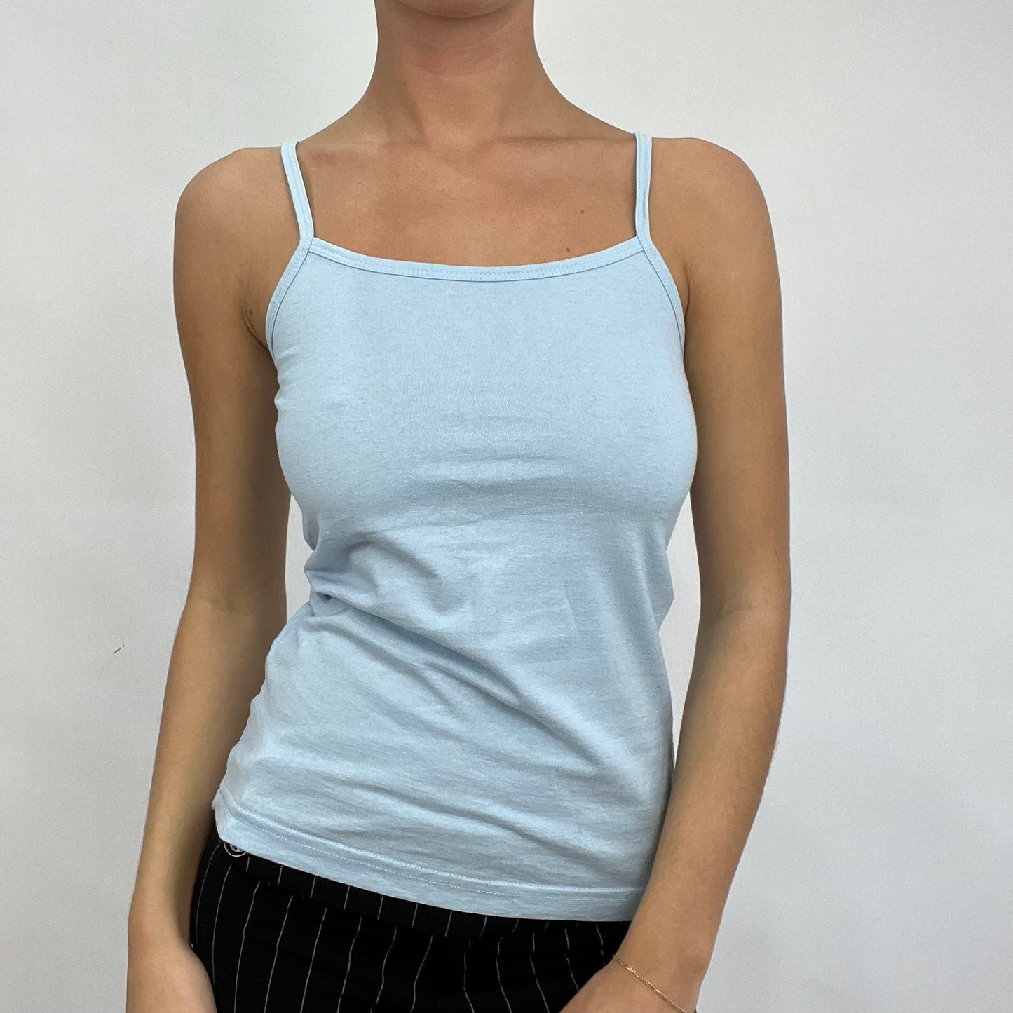 💻CARRIE BRADSHAW DROP | small baby blue cami vest top
