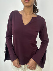 BEST PICKS | small burgundy long sleeve top