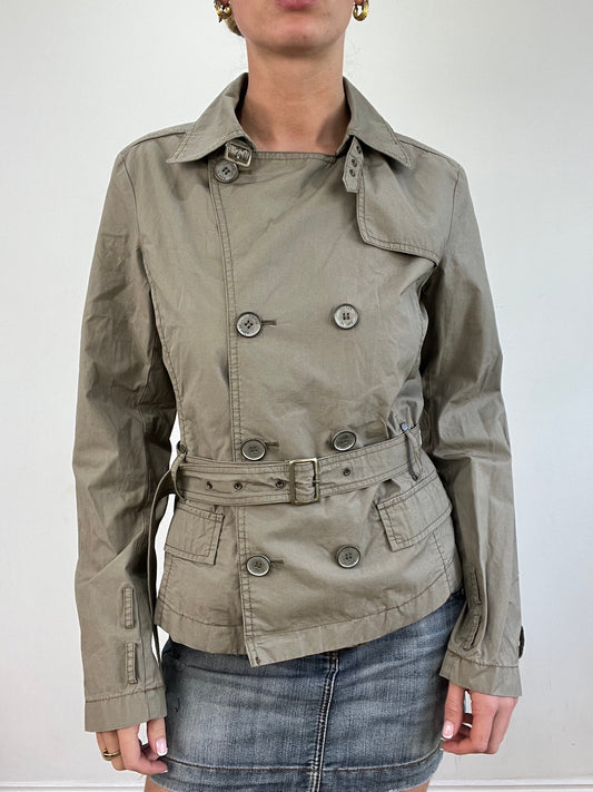 vintage edit twenty | medium dark grey trench style jacket