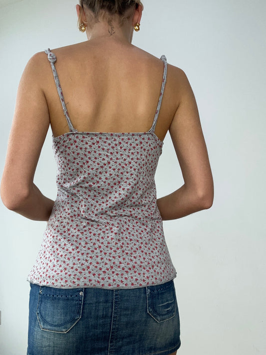 💚BUFFY THE VAMPIRE SLAYER | small grey floral cami top