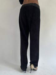 euro trash | medium black juicy couture tracksuit bottoms