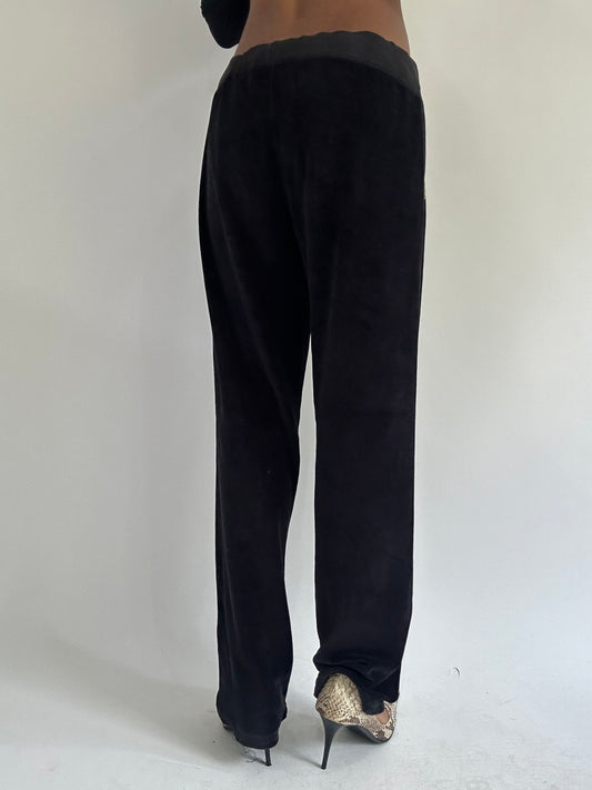 euro trash | medium black juicy couture tracksuit bottoms